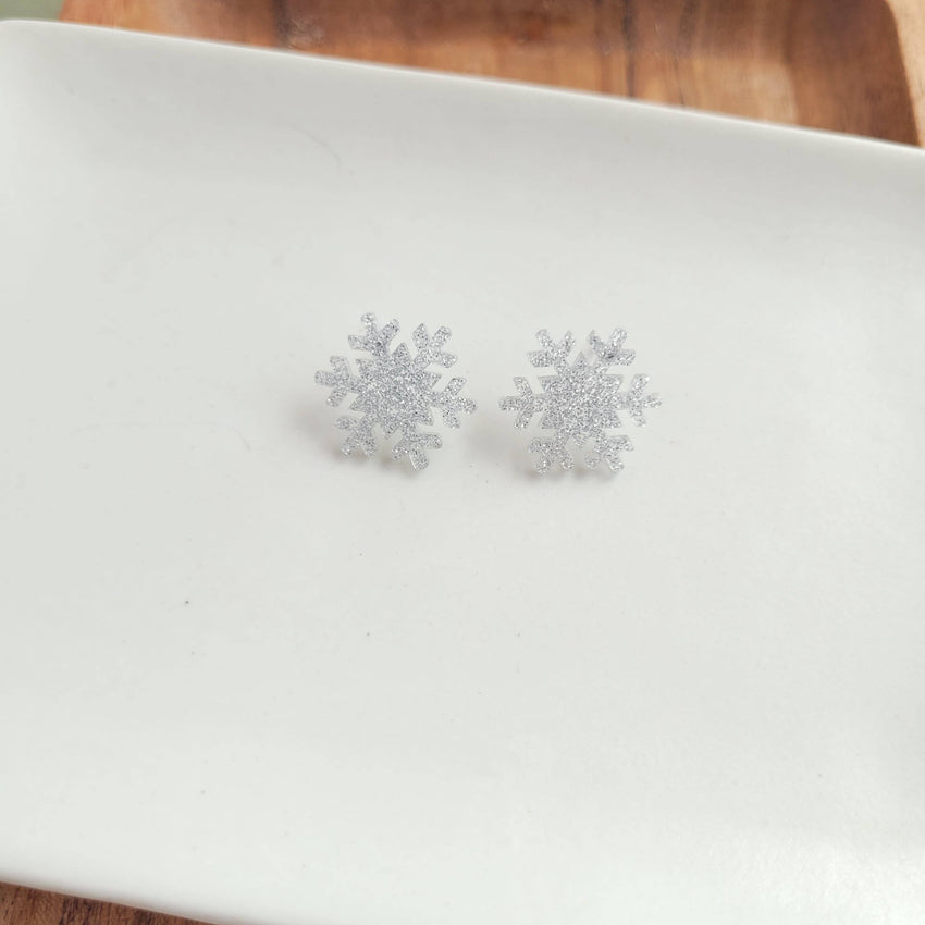 Snowflake Studs // Holiday, Christmas, Earrings