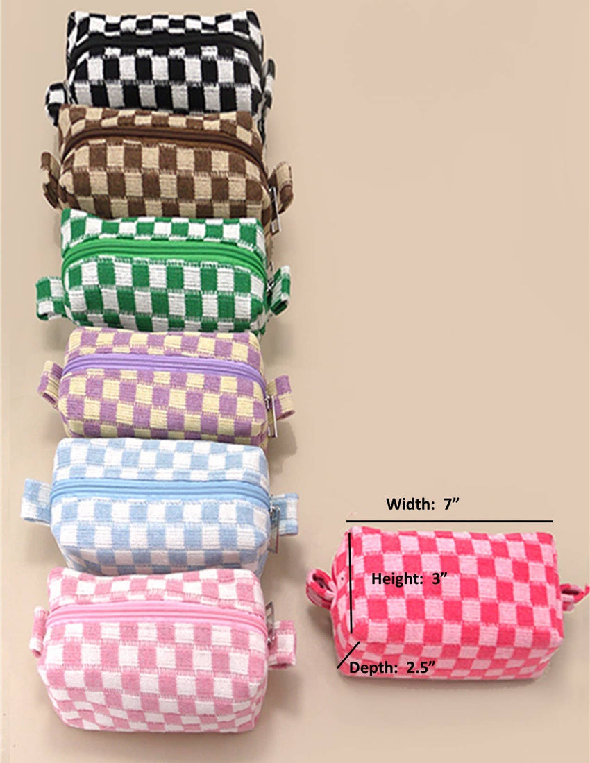 CHECKER MAKEUP COSMETIC POUCH BAG | Gift for her or teens!