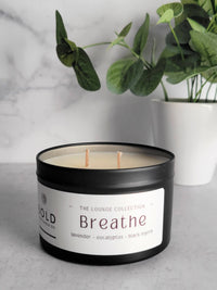 Breathe- Black Lavender & Eucalyptus - 6 oz. Soy Candle Tin
