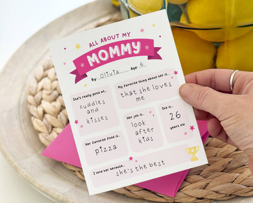 All About My Mommy - Fill In Card - All About Mommy Mother's Day, Best Seller