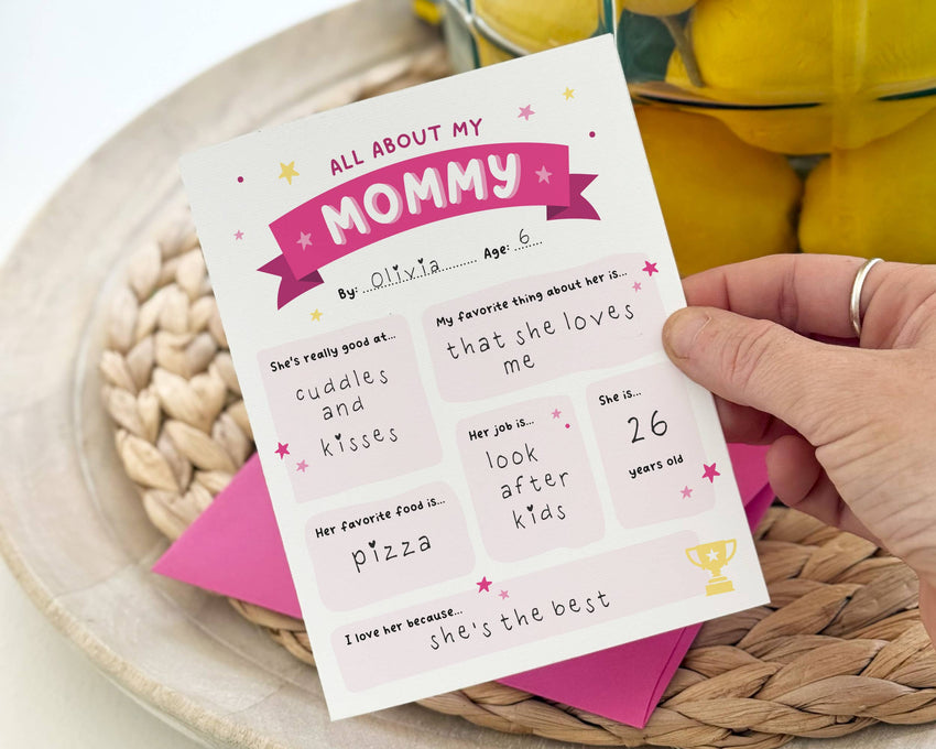 All About My Mommy - Fill In Card - All About Mommy Mother's Day, Best Seller