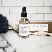 Magnesium Mist, Unscented, 4 oz. Glass Bottle, Wellness Gift