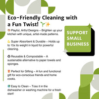 Swedish Dishcloth - Olive Oil Cleaning Cloth - Reusable