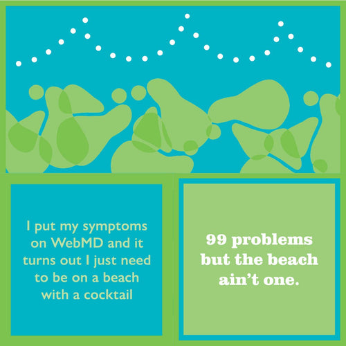 Funny Cocktail Napkin:  99 Problems but the Beach Ain't One