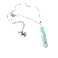 One of a Kind Aqua Terra Jasper & Stainless Necklace