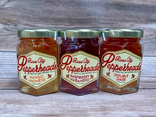 BBQ Trio Mango Madness, Raspberry Habanero, Double Dare