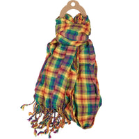 Rainbow Plaid Scarf
