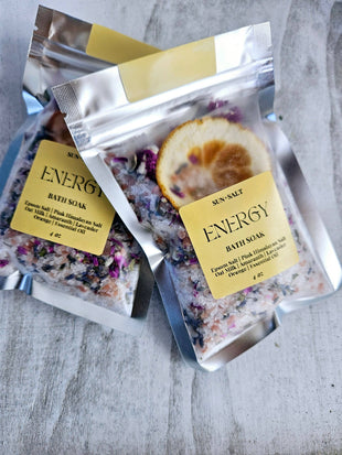 Energy Bath Soak - Bath Salt - Single Use - Gift Basket Item