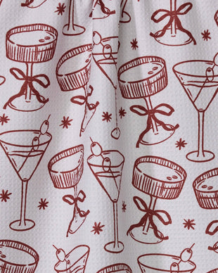 Soiree Tea Towel - Coupe Glass Cocktail Holiday Towel