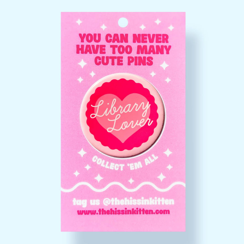 Library Lover Small Button