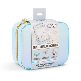 Mini Rectangle Travel Jewelry Organizer - Iridescent Blue