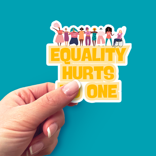 Equality Hurts No One Sticker – Pride Vinyl Sticker– LGBTQ+ Equality Decal
