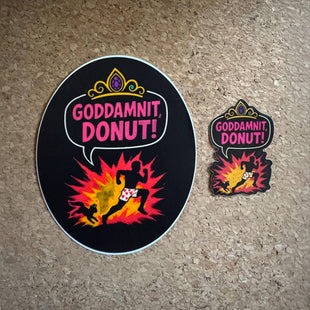 Goddamnit Donut Vinyl Sticker