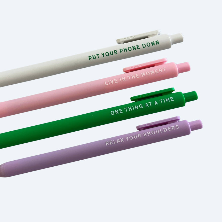 Live In The Moment Gel Pen | Pink Jotter Pen