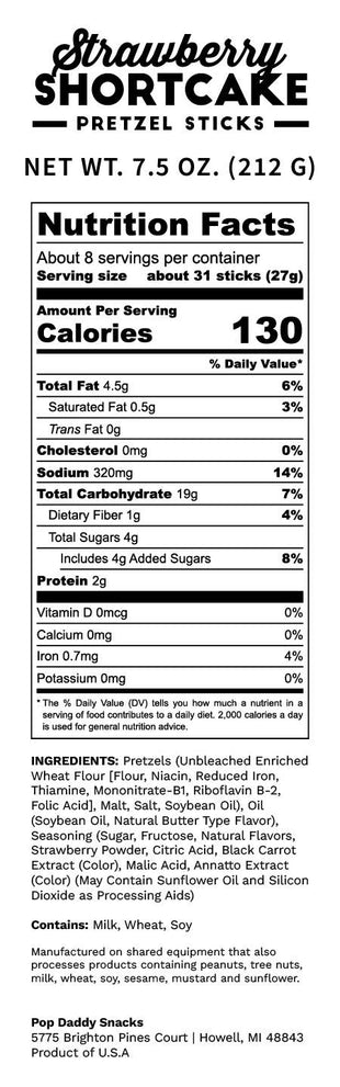 Berry Delicious Strawberry Shortcake Pretzels 7.5oz 🍓🥨