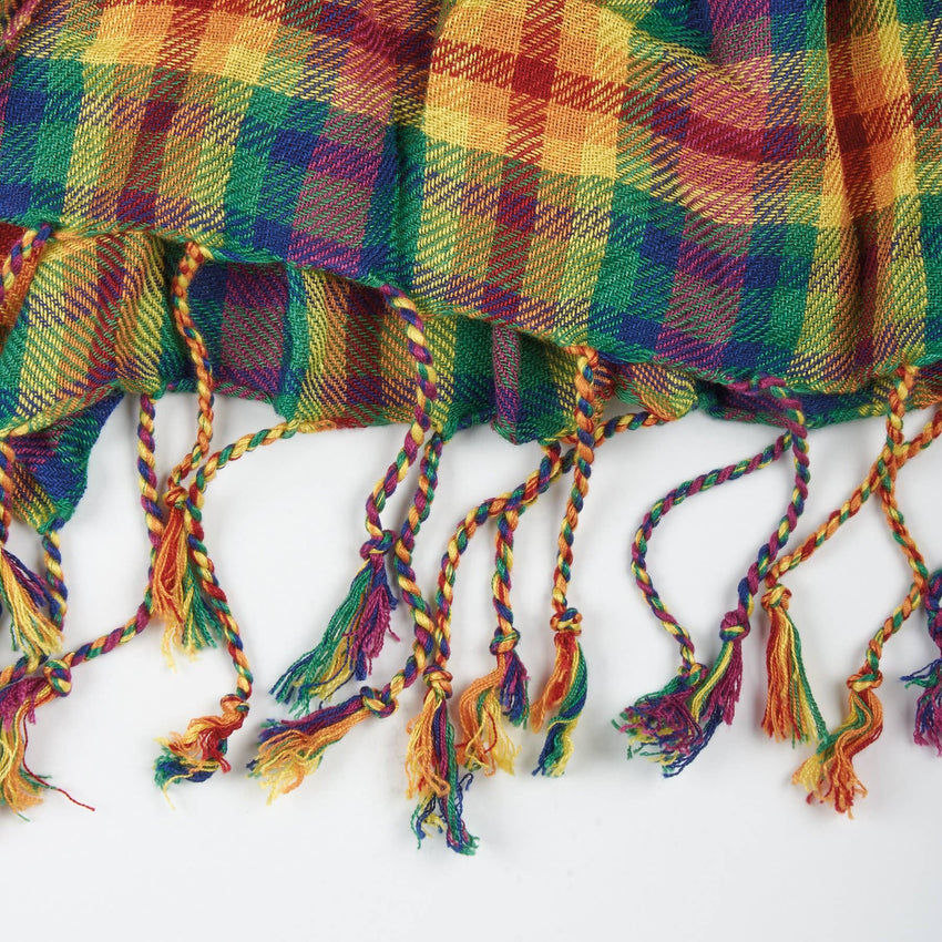Rainbow Plaid Scarf