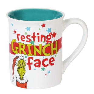 Resting Grinch Face Holiday Ceramic Mug