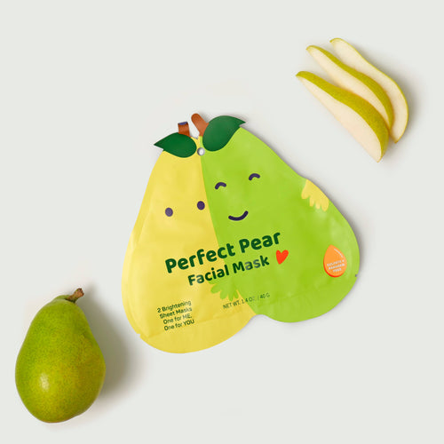 Face Mask Set for Two | Perfect Pear Infused sheet facial mask  (2 in 1)