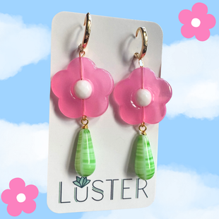 Happy Spring Flower Statement Earrings