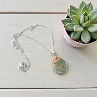 Unakite & Stainless Necklace