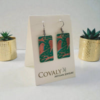 Amazonite, African Turquoise & Stainless Earrings