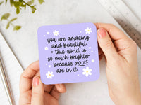 Affirmation Coaster, Home Decor, Gifts, Mother's Day Gifts