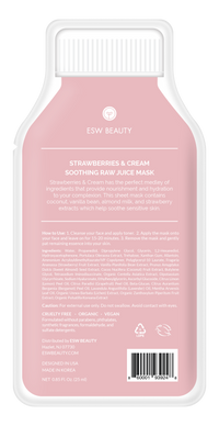 Strawberries and Cream Soothing Raw Juice Sheet Mask