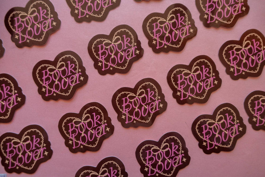 Brown Book Lover Sticker