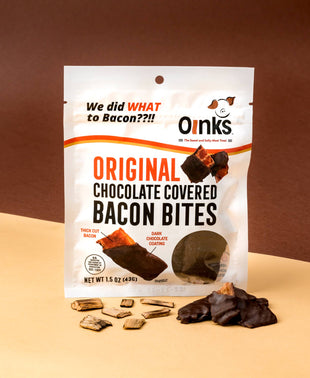 Chocolate Covered Bacon Bites Pouches - original flavor