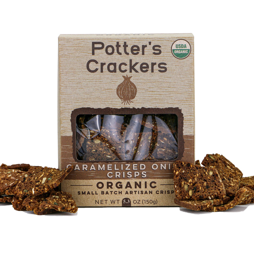 Potter's Crackers Organic Caramelized Onion Crisps