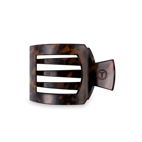 Square Flat Hair Clip | Med. | Tortoise
