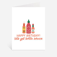 Hot Sauce Birthday Card | Funny Birthday Card Bottle Service