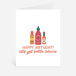 Hot Sauce Birthday Card | Funny Birthday Card Bottle Service