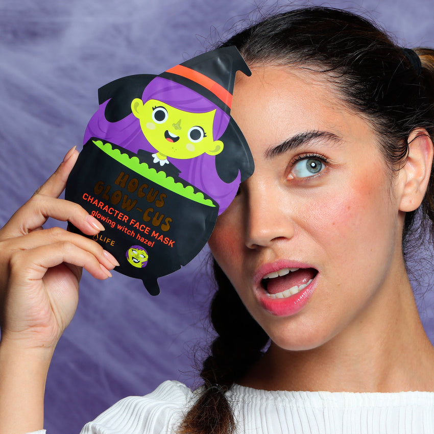 Boo Basket Gift | Hocus Glow-cus Glowing Witch Halloween Face Mask