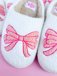 Cute Bow Slippers - Coquette Style Bow