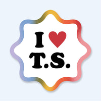 I Heart TS Sticker | Taylor Swift Stickers, Swiftie Gift