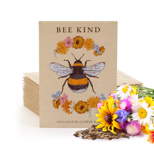 For the Garden | Seed Packets Bee Kind - Pollinator Wildflower Mix Seed Packets