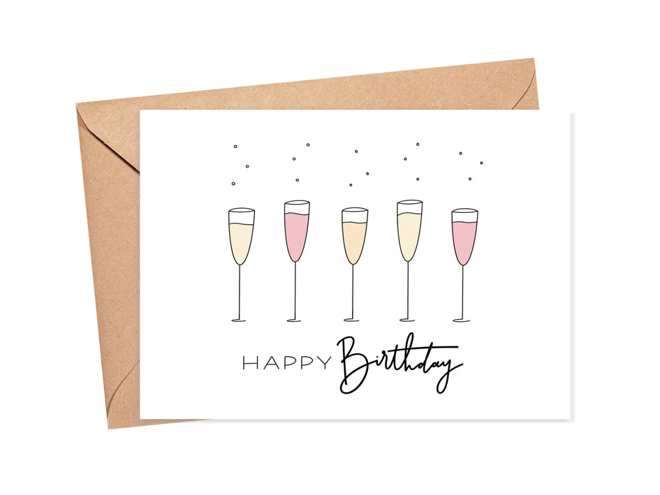 Cheers! Mimosa Happy Birthday Card – InBooze