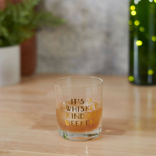 Whiskey Kind Of Weekend Rocks Glass