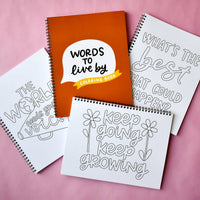 Words To Live By Coloring Book | Quotes and Encouragement