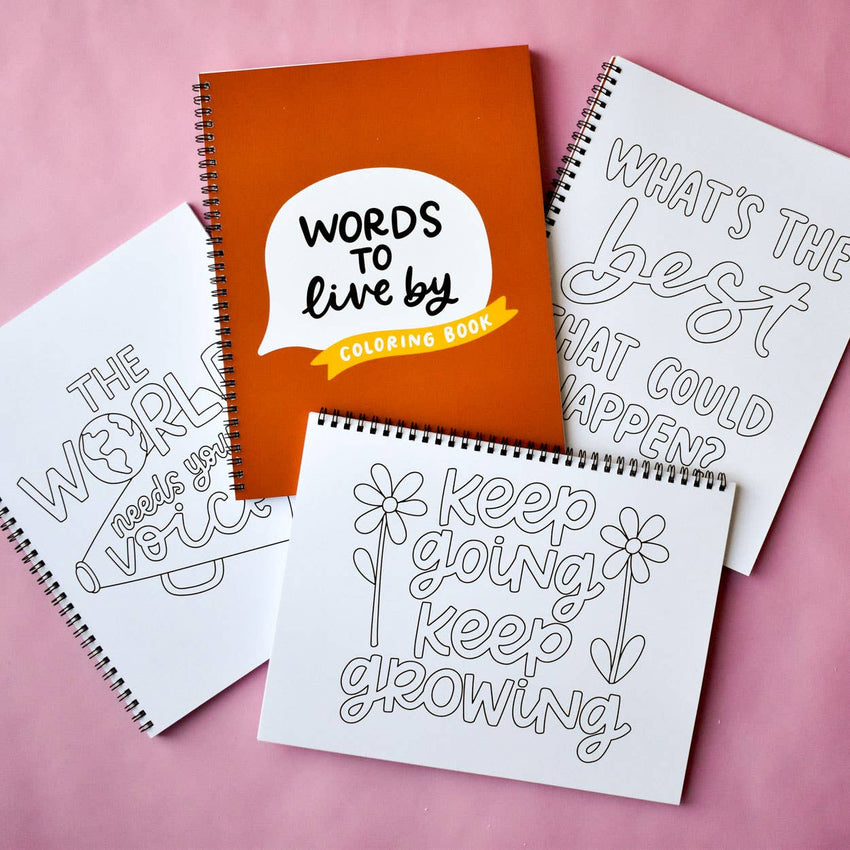 Words To Live By Coloring Book | Quotes and Encouragement