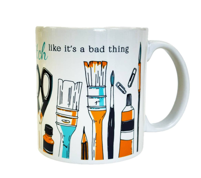 Crafty Bitch l Artist l Crafter l Art Teacher Mug NEW