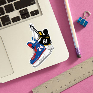 Heat Check Hockey Skates Die Cut Sticker