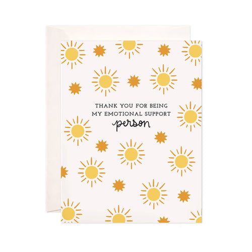 Emotional Support Person Greeting Card - Thank You Card
