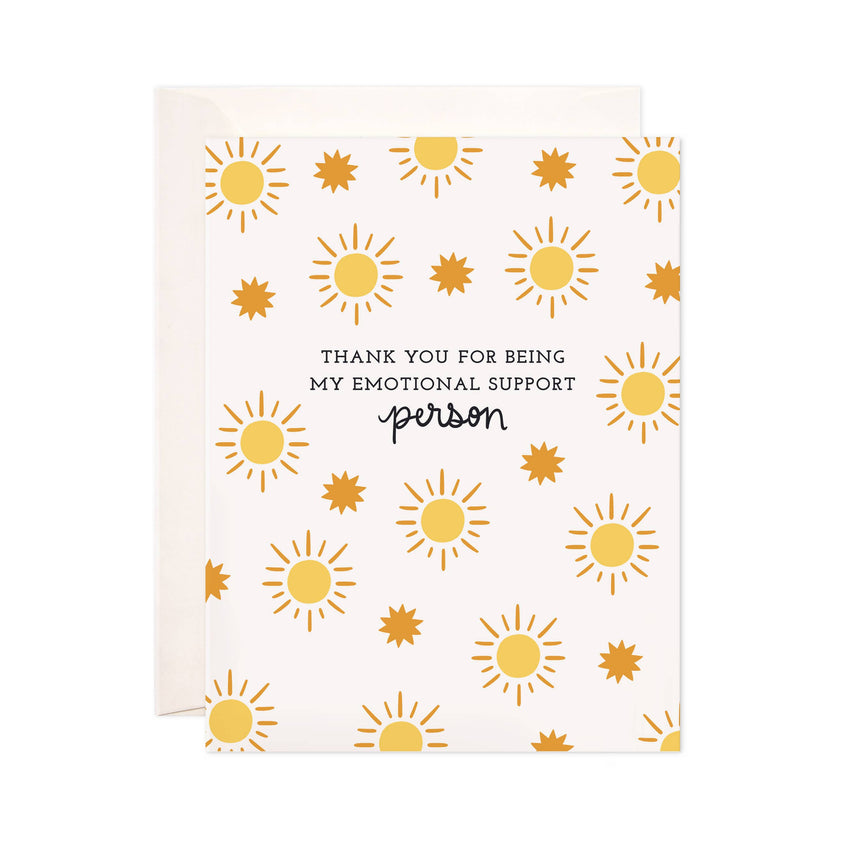 Emotional Support Person Greeting Card - Thank You Card