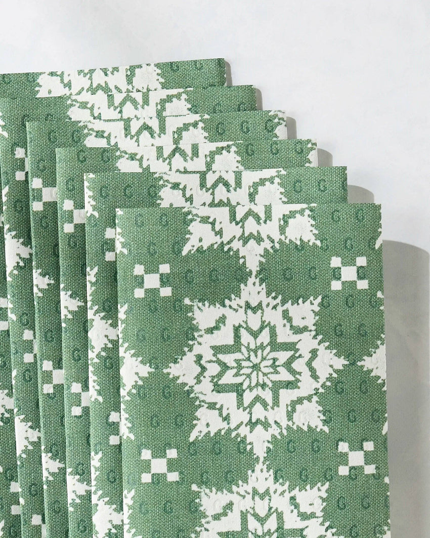Iceflower Green Not Paper Towel - Set of 6