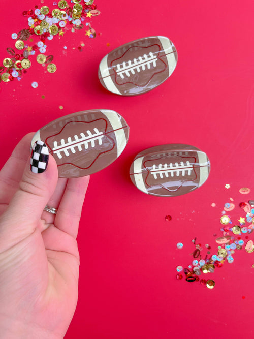 Football Medium Claw Clip for Girls & Women