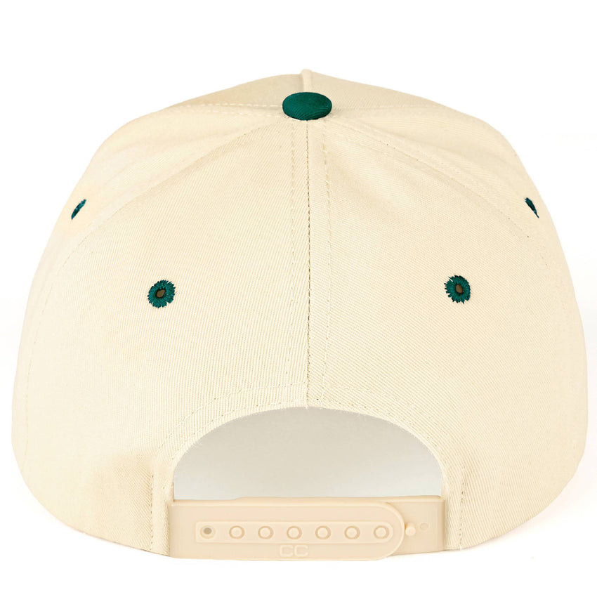 HAPPY CAMPER Letter Embroidered on Two Tone Trucker Hat