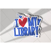 I ❤️ My Library | Waterproof, Vinyl Sticker