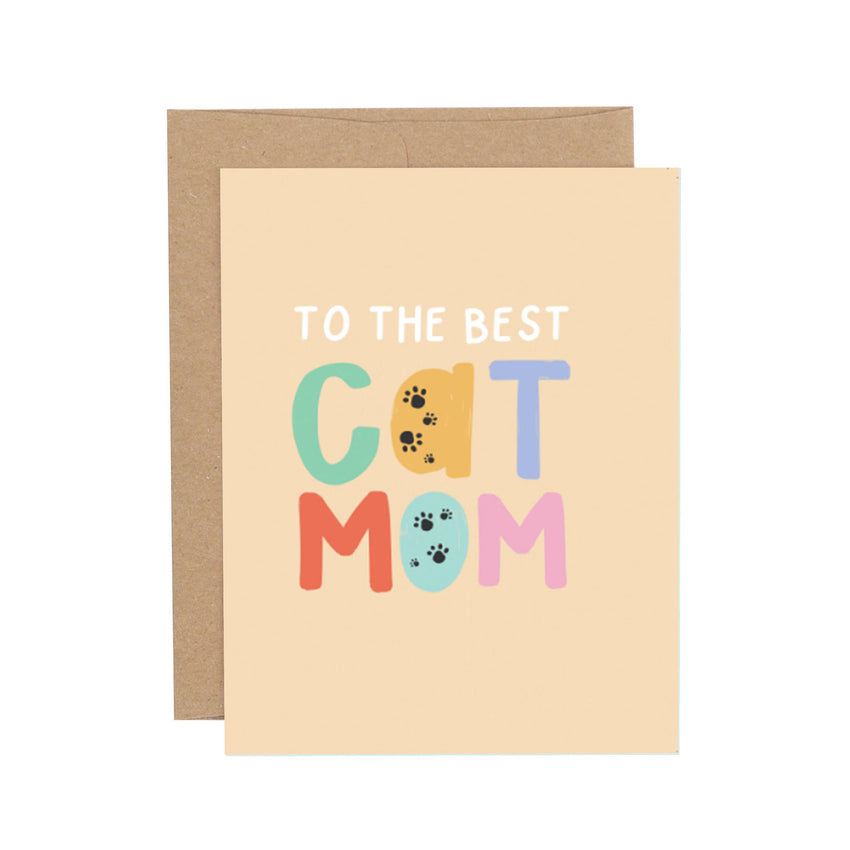 Best Cat Mom Mother's Day Greeting Card